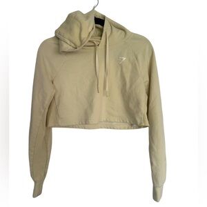 Gymshark Training Cropped Hoodie Pastel Yellow Size‎ Small